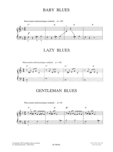 Mes premiers pas - Blues and Boogie - Volume 1 by Thierry Masson Easy Piano - Sheet Music