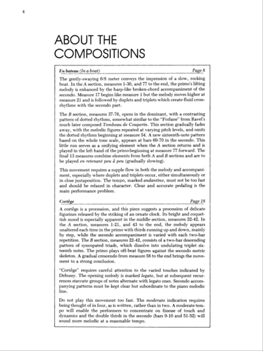 Debussy: Petite Suite - Piano Duet (1 Piano, 4 Hands) 1 Piano, 4-Hands scores gallery preview page 3
