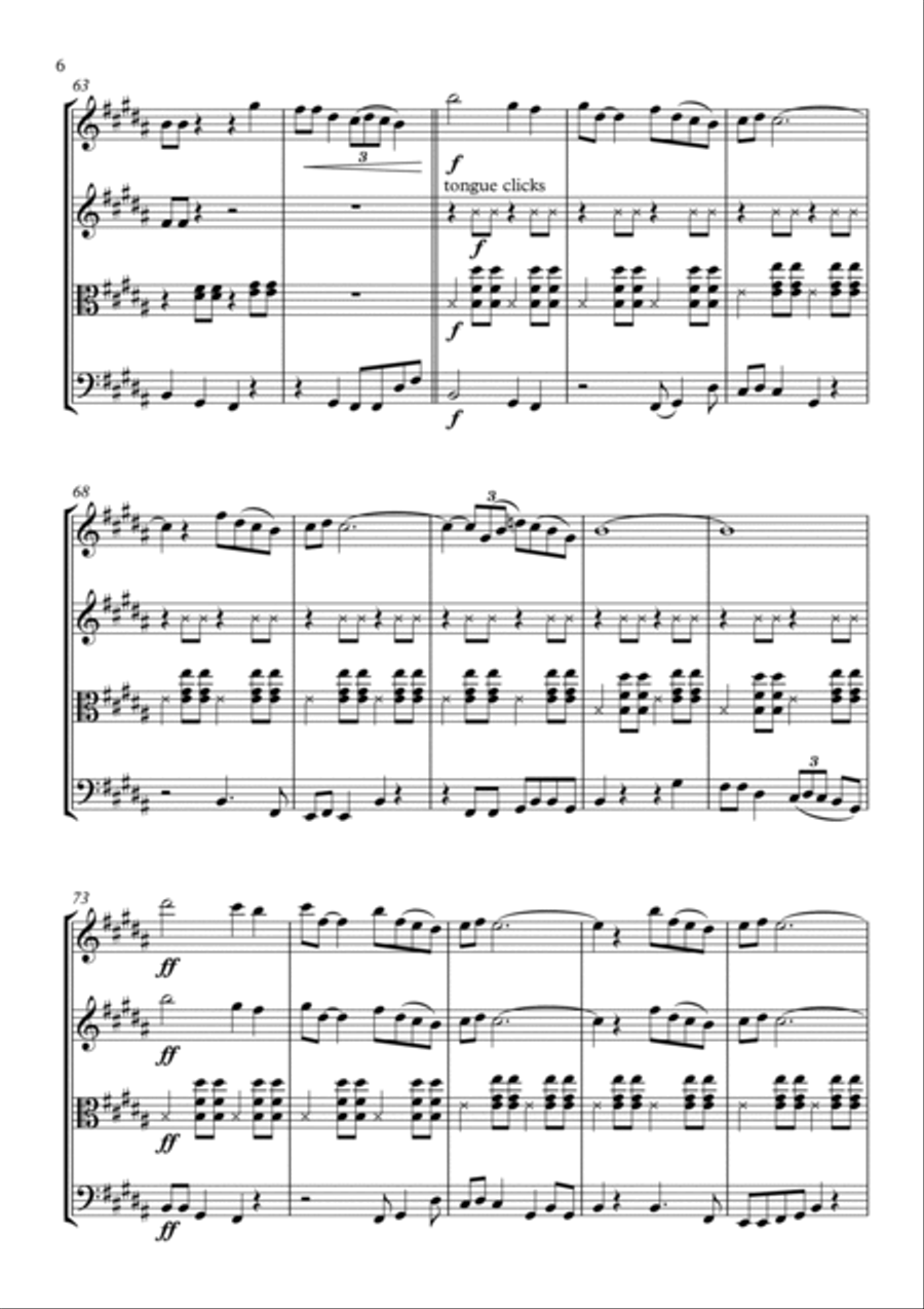 Don't Worry, Be Happy Don't Worry, Be Happy String Quartet scores gallery preview page 6