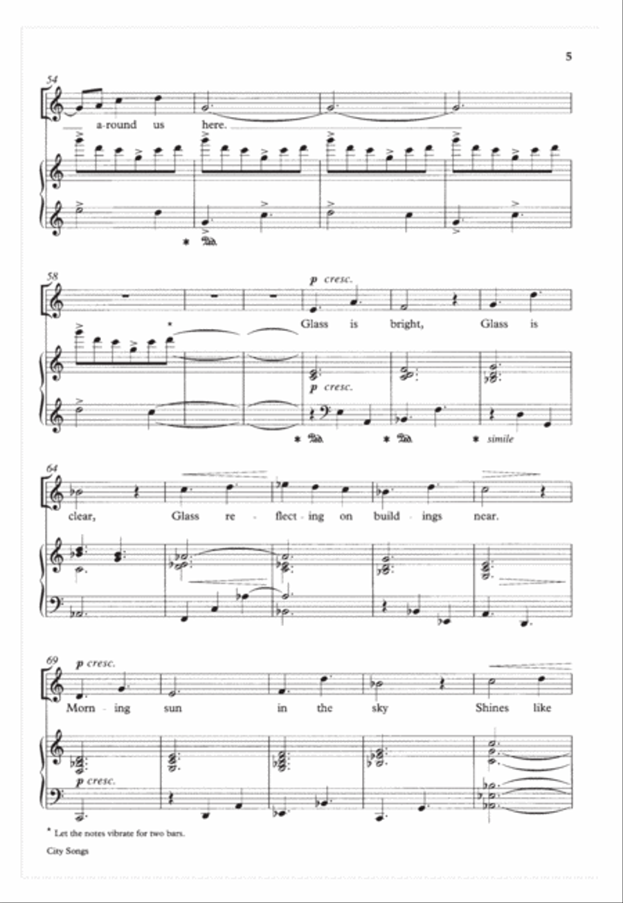 City Songs City Songs Women's Choir scores gallery preview page 5