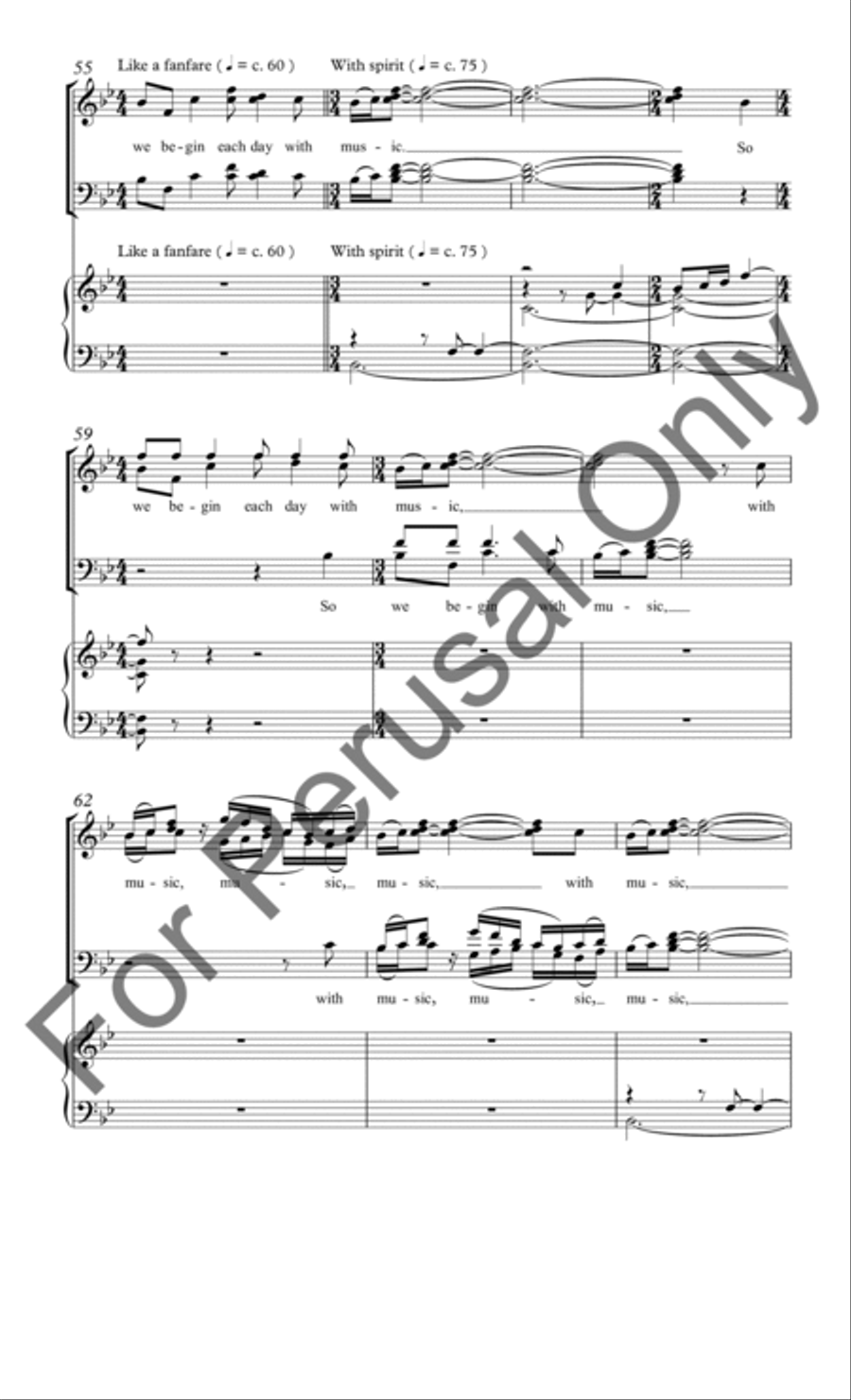 We Thank You for the Music (Choral Score) 4-Part scores gallery preview page 7