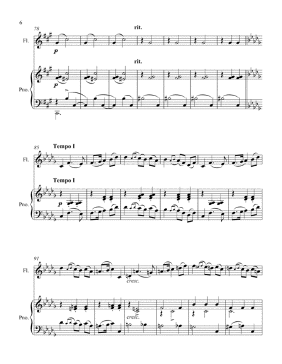 Second Mazurka Flute Solo scores gallery preview page 6