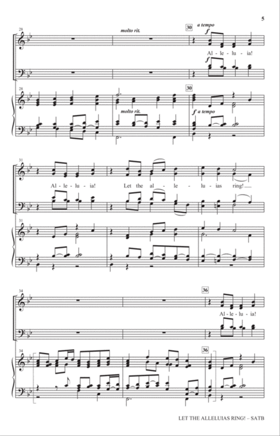Let The Alleluias Ring! (Introit And Benediction) 4-Part scores gallery preview page 4