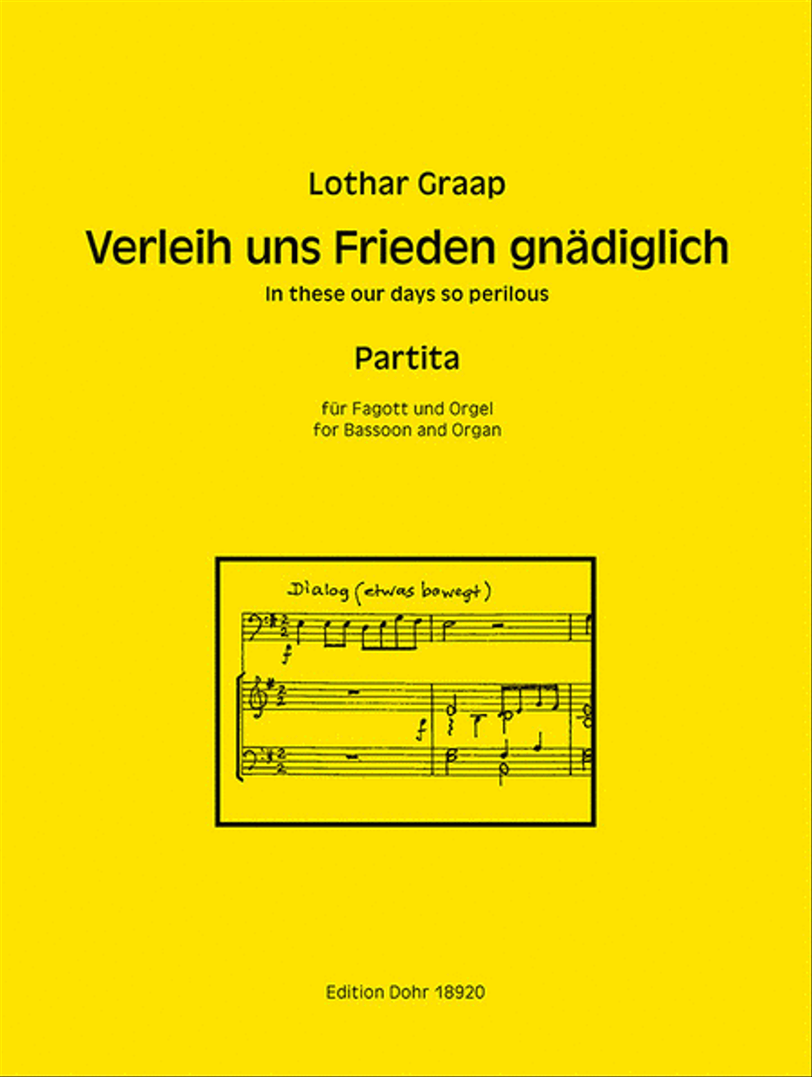 Verleih uns Frieden gnädiglich für Fagott und Orgel -Partita-