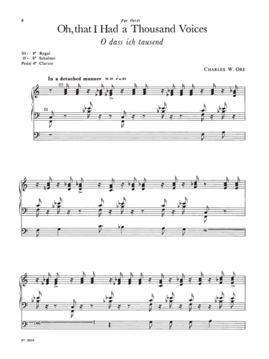 Eleven Compositions for Organ, Set I