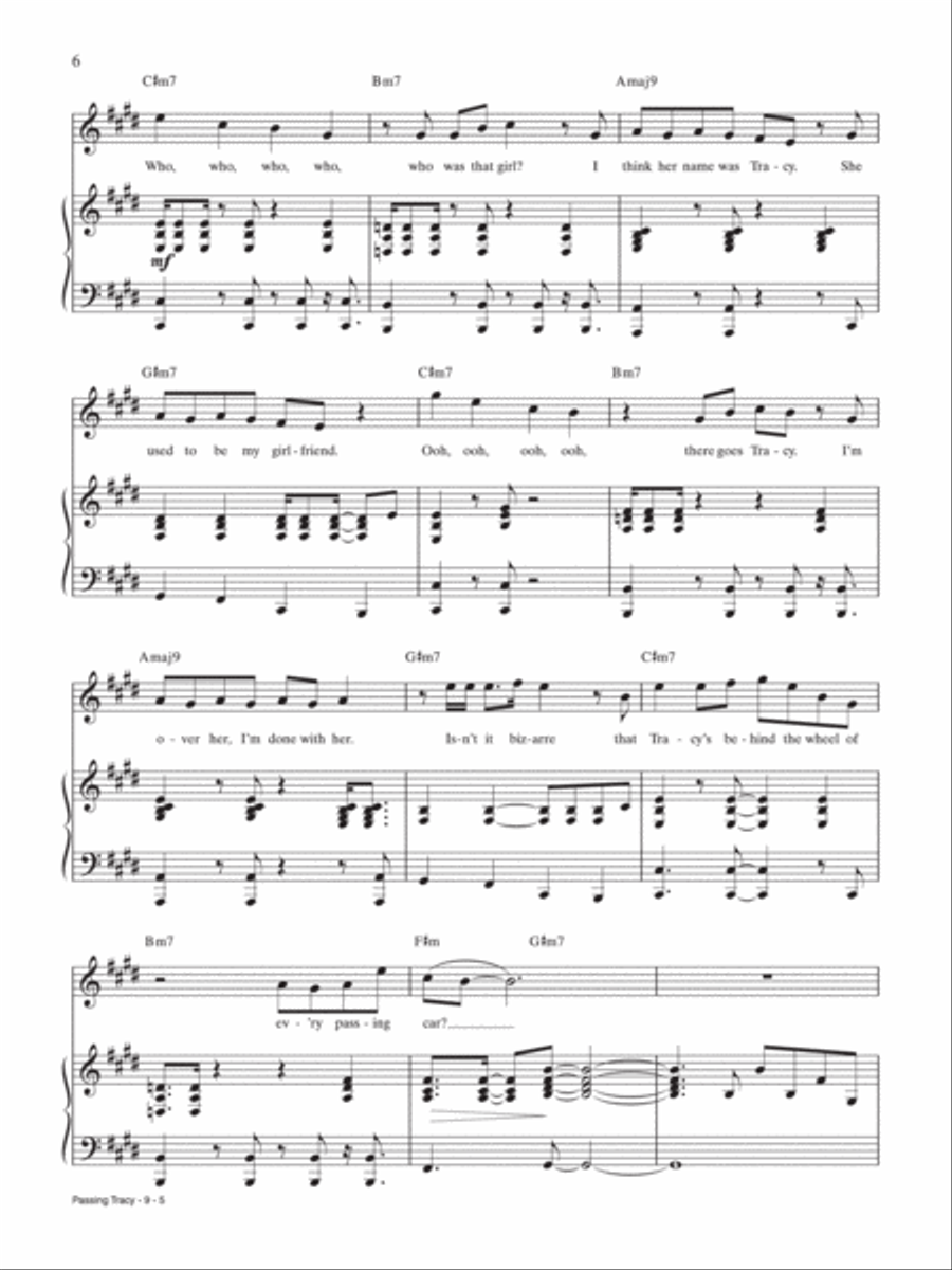 Passing Tracy Passing Tracy Piano, Vocal, Guitar scores gallery preview page 5