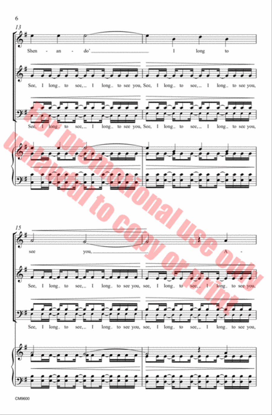 Shenandoah Choir scores gallery preview page 7