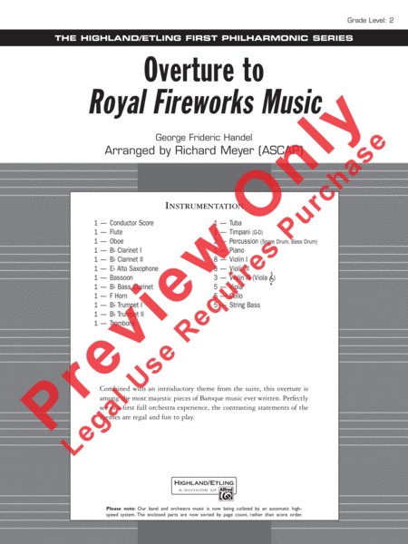 Overture to Royal Fireworks Music image number null