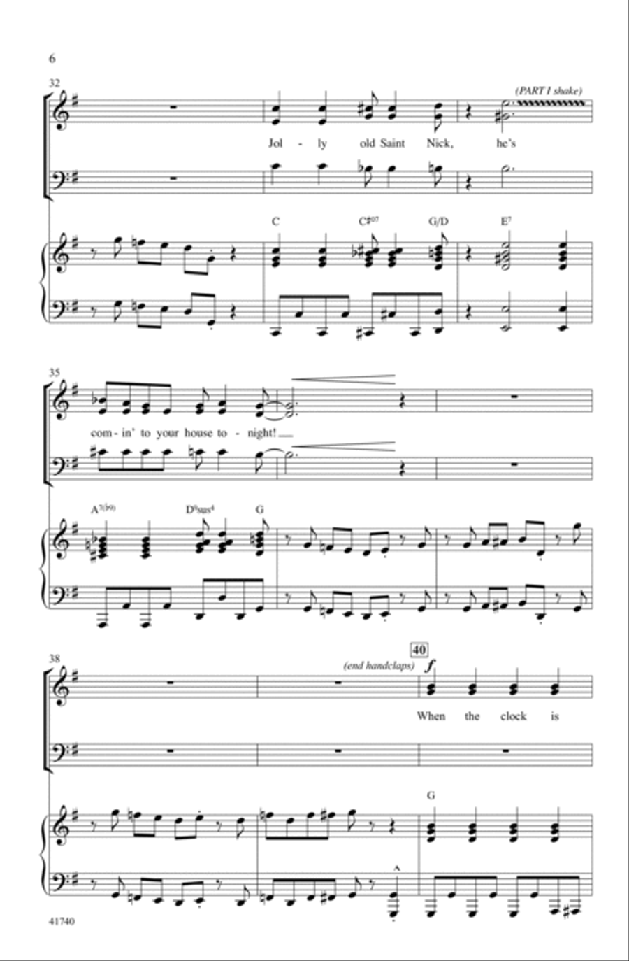 Jolly Old Saint Nick! Choir scores gallery preview page 5