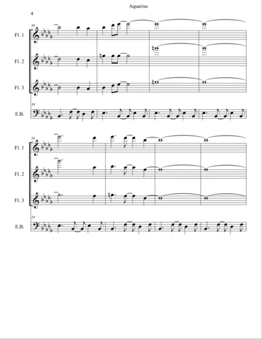 Aquarius - Score Only Small Ensemble scores gallery preview page 4