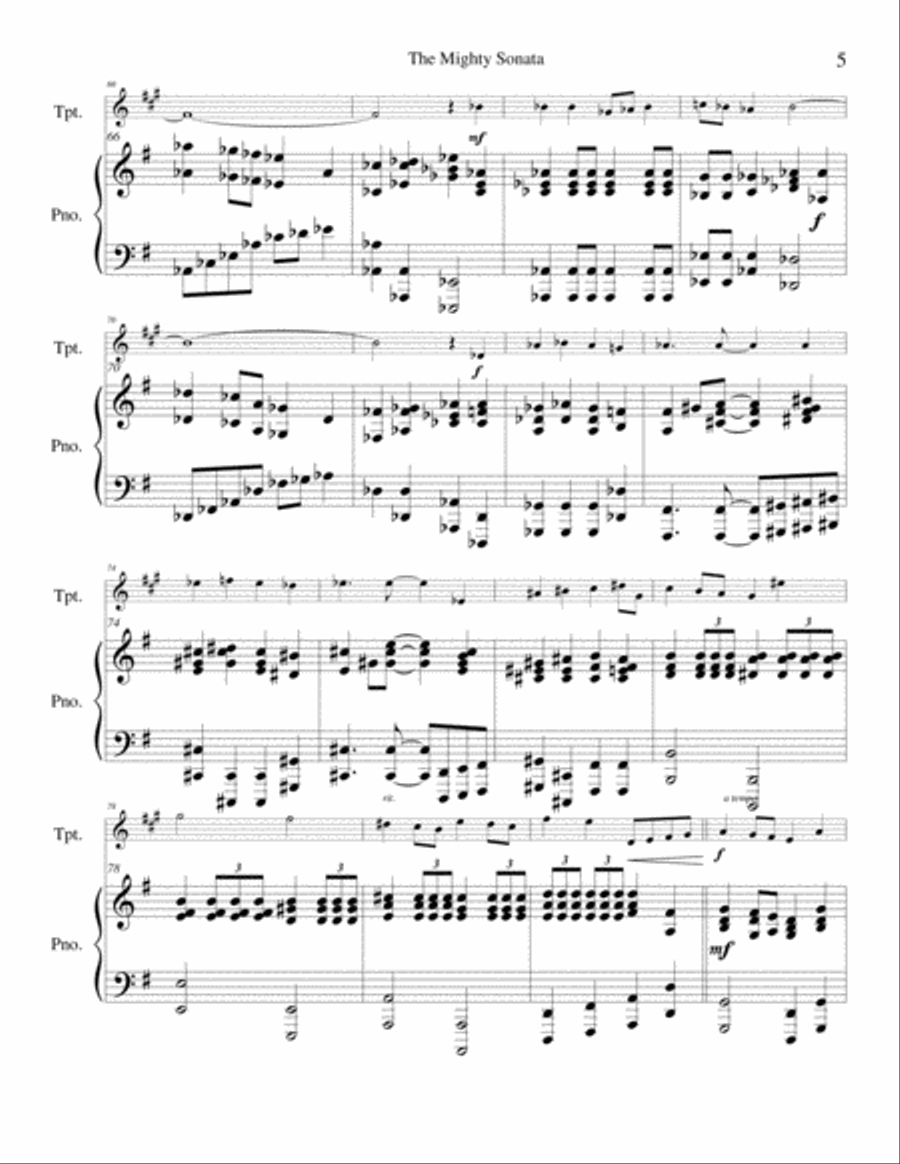(I Sing The Mighty Power Of God & A Mighty Fortress Is Our God) The Mighty Sonata - Trumpet Trumpet Solo scores gallery preview page 6