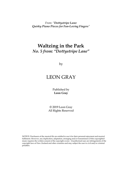 Waltzing in the Park (No. 5), Dottystripe Lane © 2019 Leon Gray