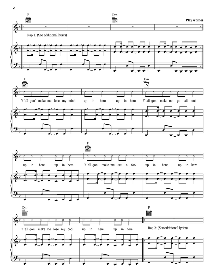Party Up Acoustic Guitar scores gallery preview page 2