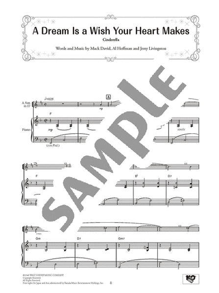 Disney Songs for Alto Saxophone and Piano 2/English Version image number null