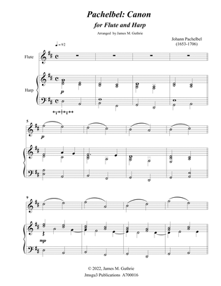 Pachelbel: Canon for Flute and Harp