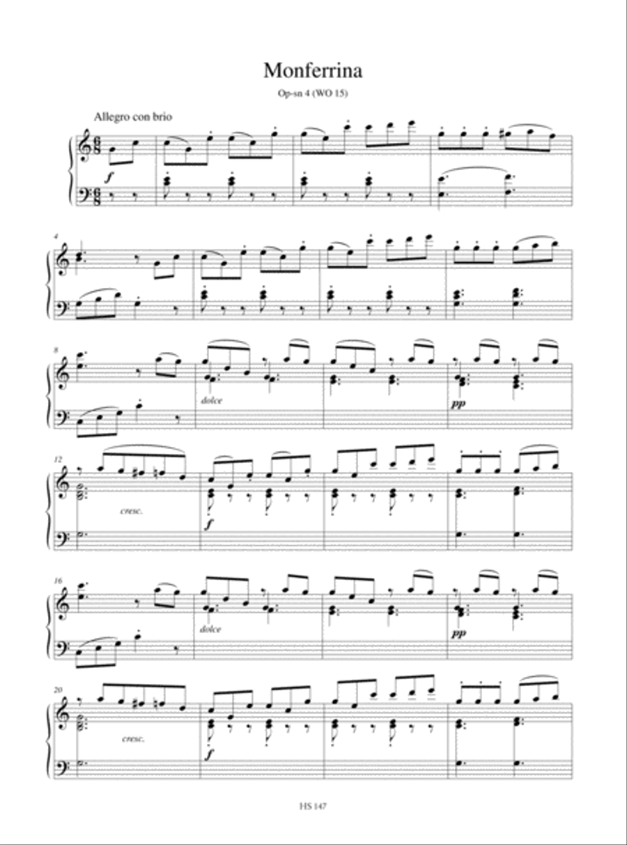 6 Monferrine Op-sn 4-9 (WO 15-20) for Keyboard