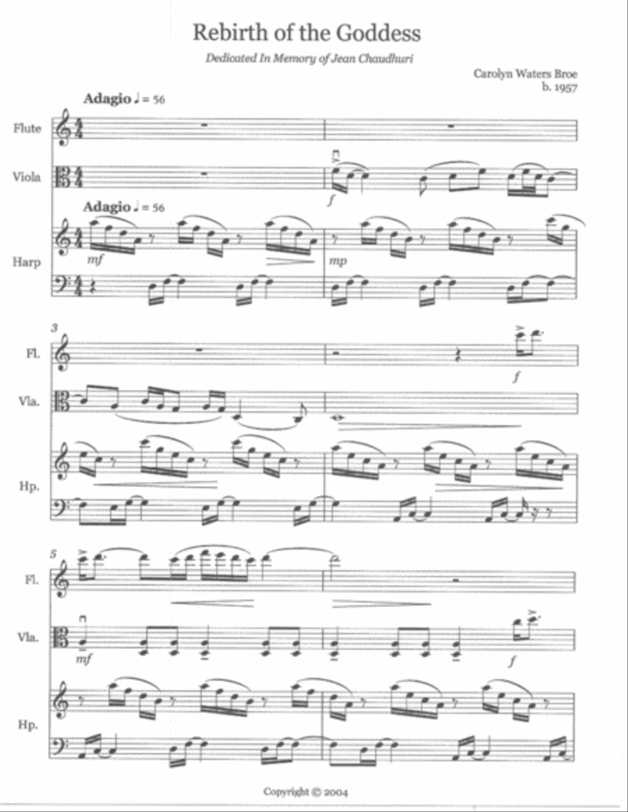 Rebirth of the Goddess Small Ensemble scores gallery preview page 2