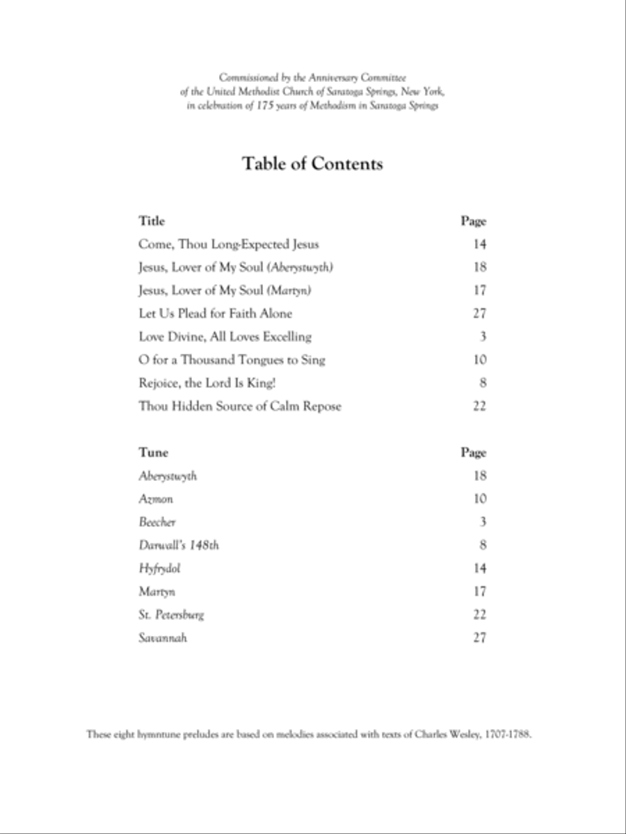 A Wesley Organbook: Eight Hymn Tune Preludes Organ scores gallery preview page 2