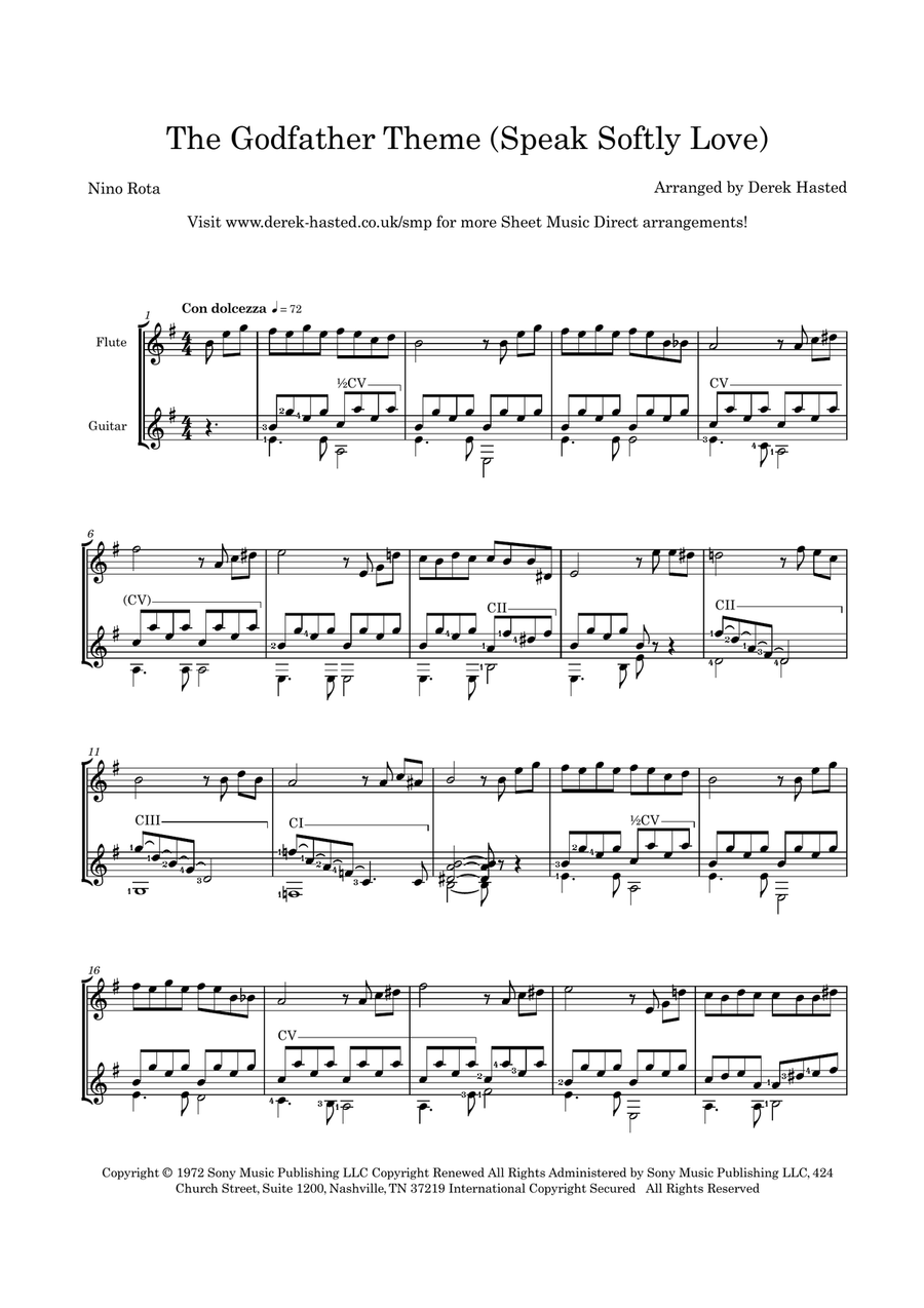The Godfather (love Theme) Flute scores gallery preview page 6