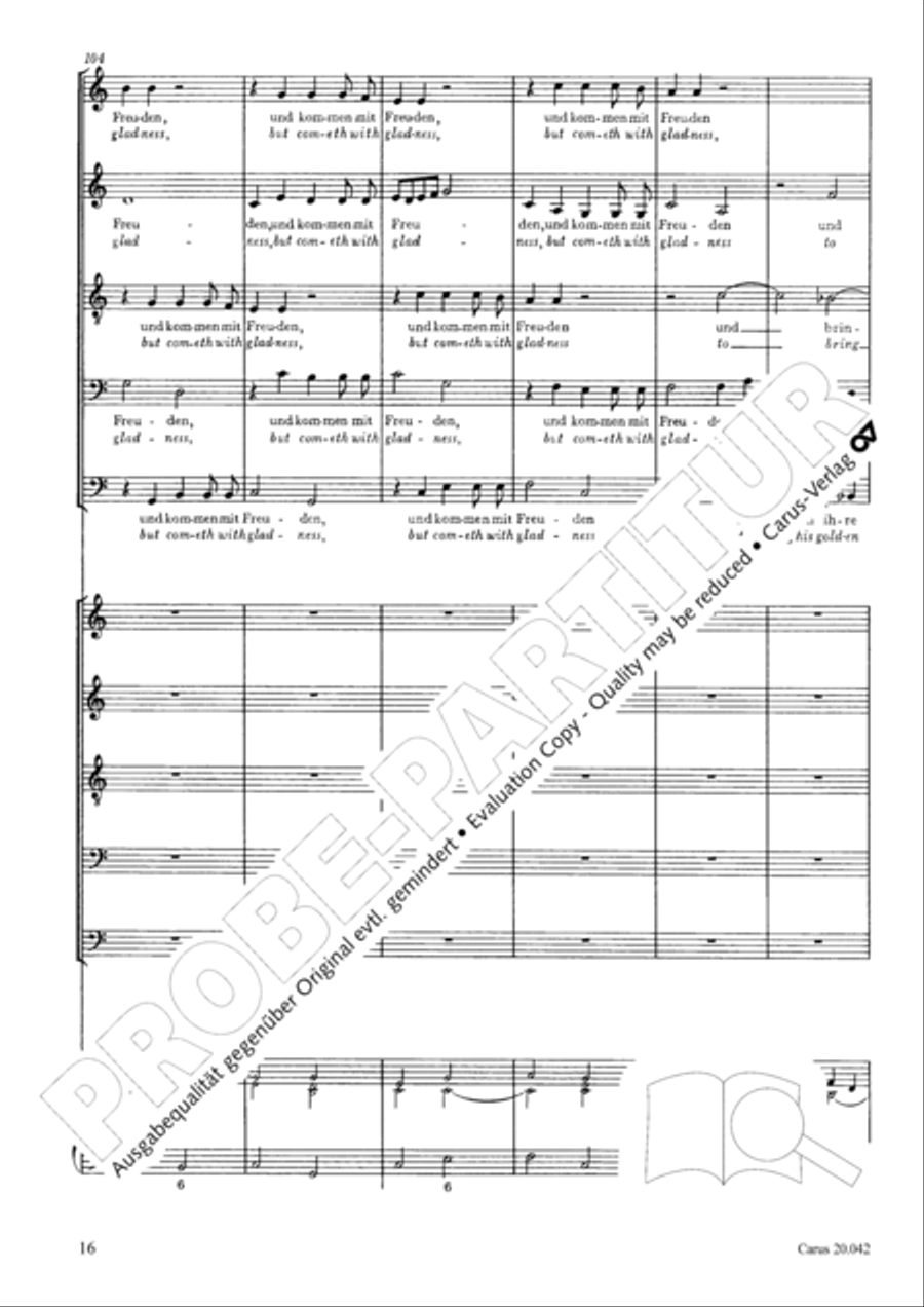 He who weeping soweth (Die mit Tranen saen) SATBarB scores gallery preview page 17