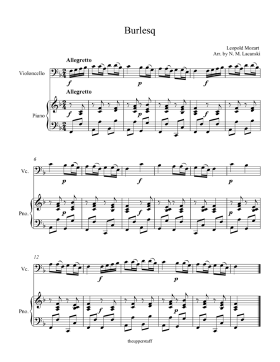 Burlesq Piano scores gallery preview page 1