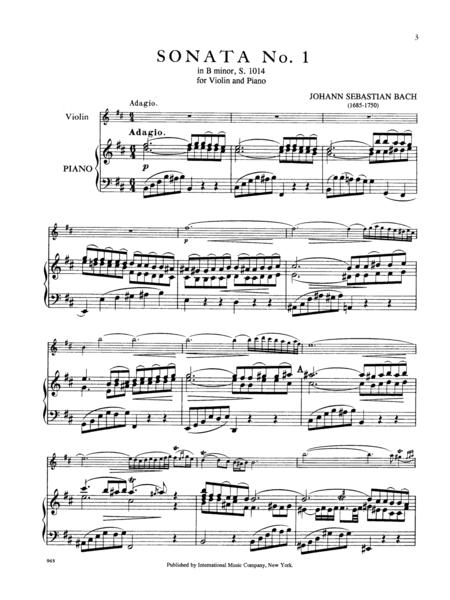 Six Sonatas: Volume I, S. 1014-1016