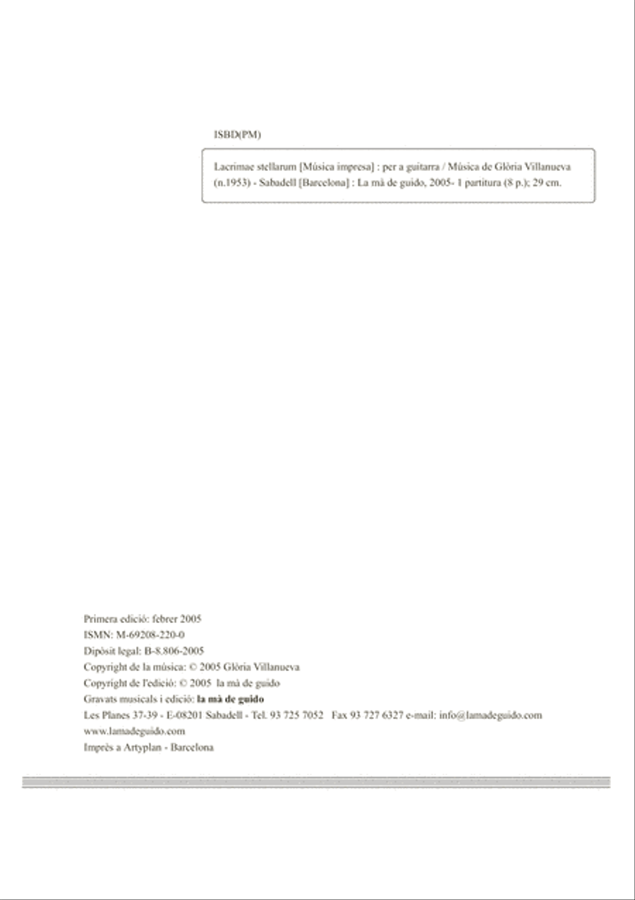 Lacrimae Stellarum Lacrimae Stellarum Classical Guitar scores gallery preview page 2