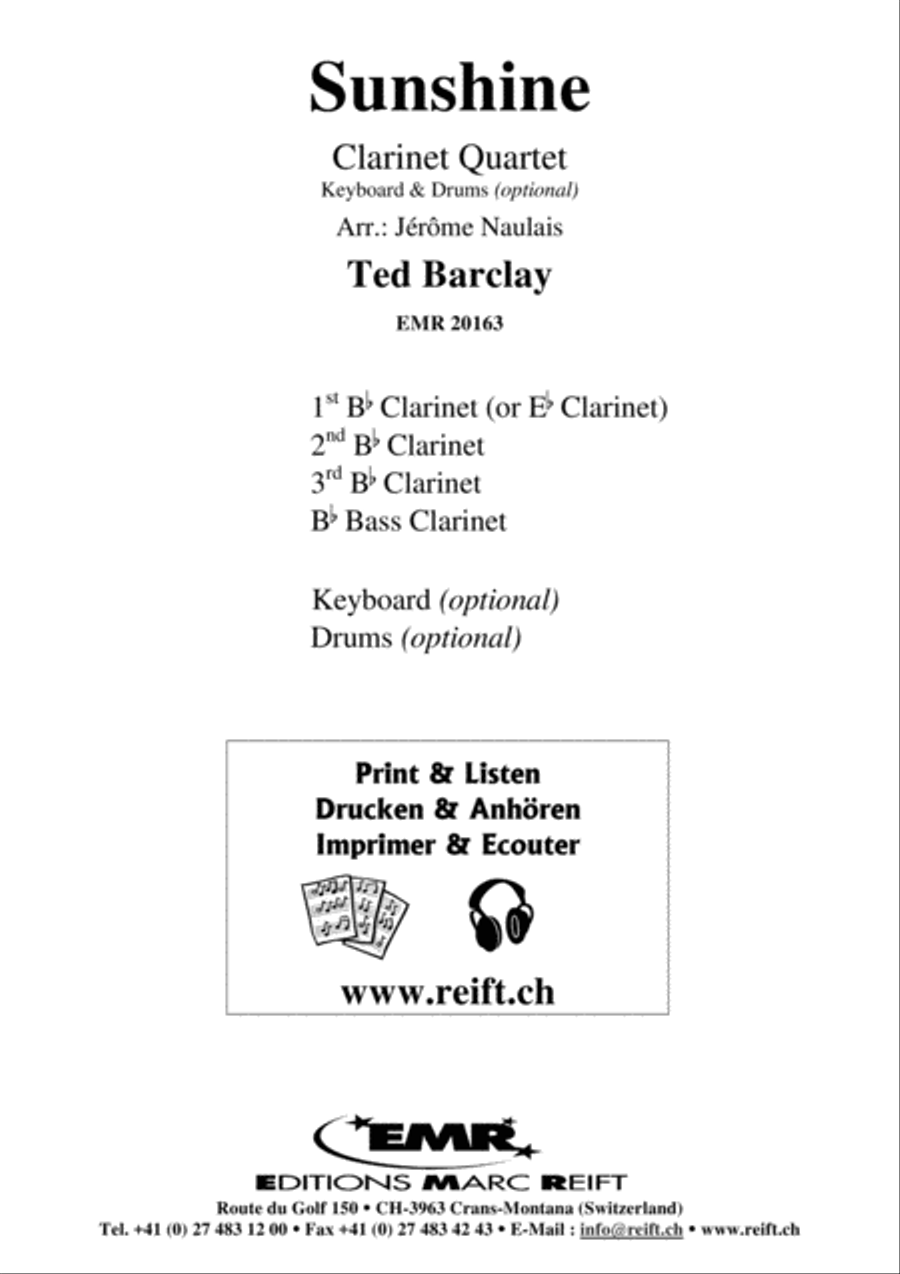Sunshine Clarinet Quartet scores gallery preview page 2