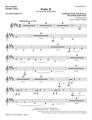 Psalm 24 - Bass Clarinet (sub. Tuba)