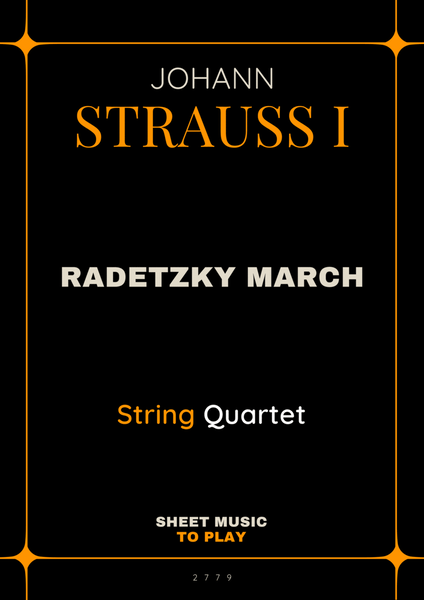 Radetzky March - String Quartet (Full Score and Parts) image number null