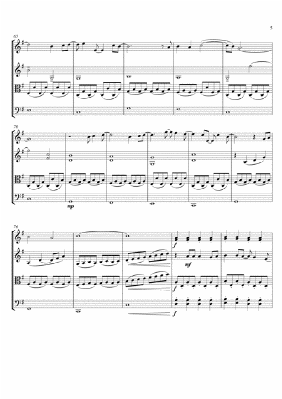 A Million Dreams String Quartet scores gallery preview page 6