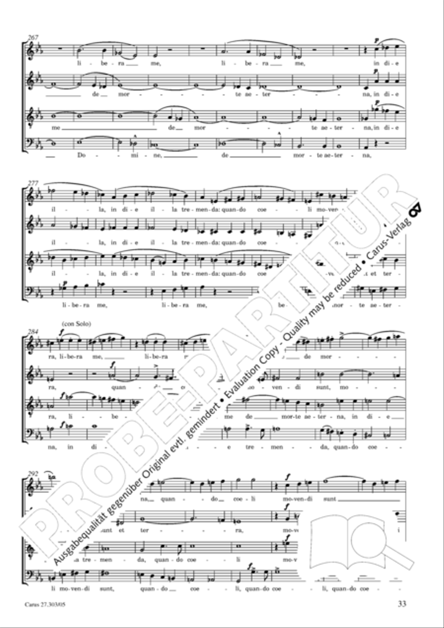 Messa da Requiem 4-Part scores gallery preview page 34