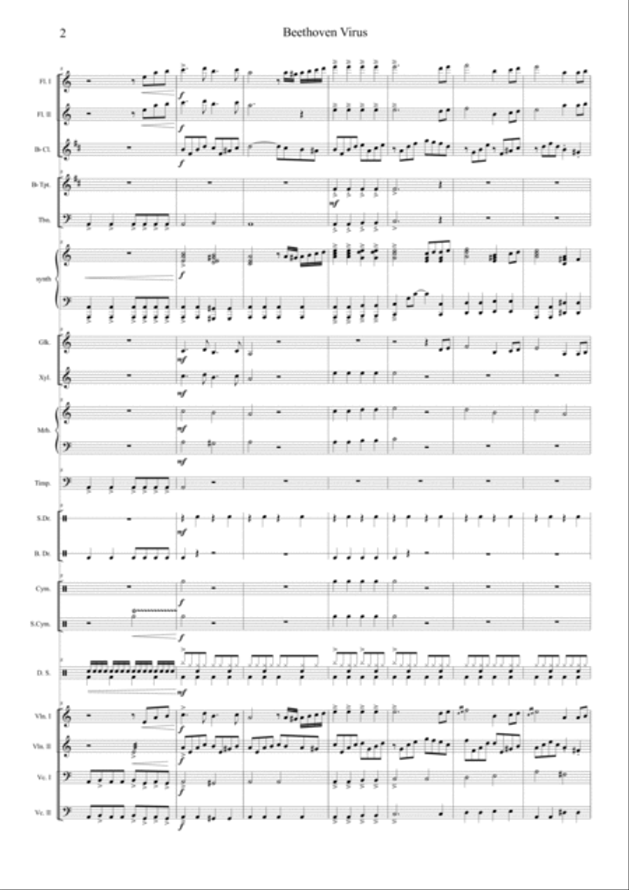 Beethoven Virus Orchestra scores gallery preview page 2