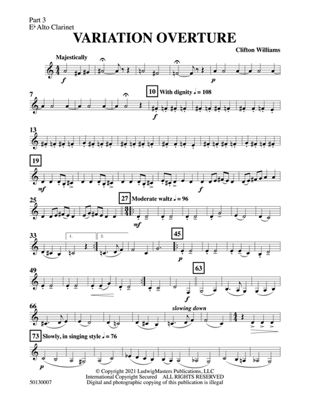 Variation Overture: Part 3 - E-flat Alto Clarinet