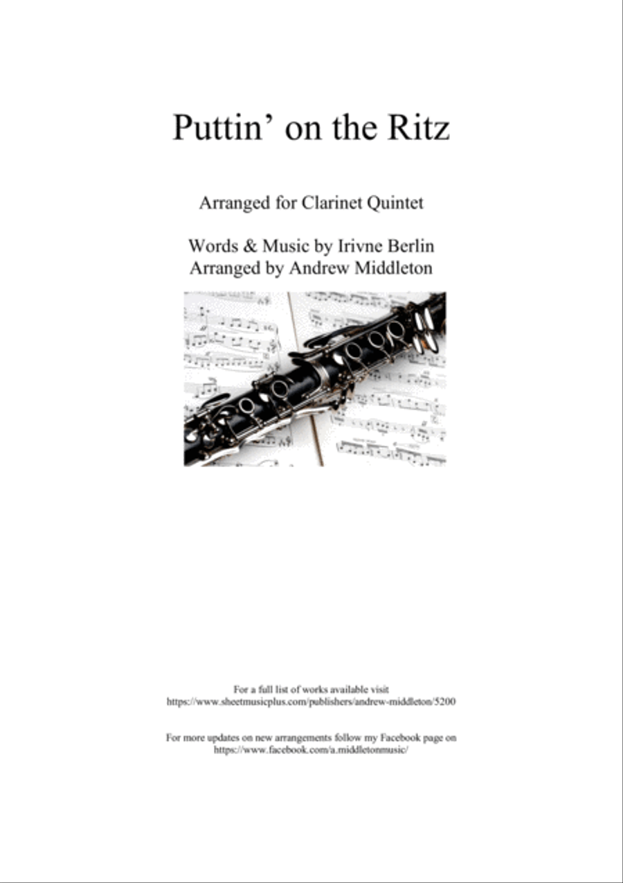 Puttin' On The Ritz Puttin' On The Ritz Woodwind Quintet scores gallery preview page 1