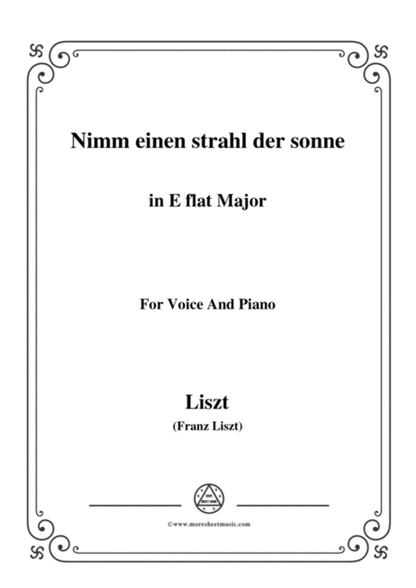 Liszt-Nimm einen strahl der sonne in E flat Major,for Voice and Piano image number null