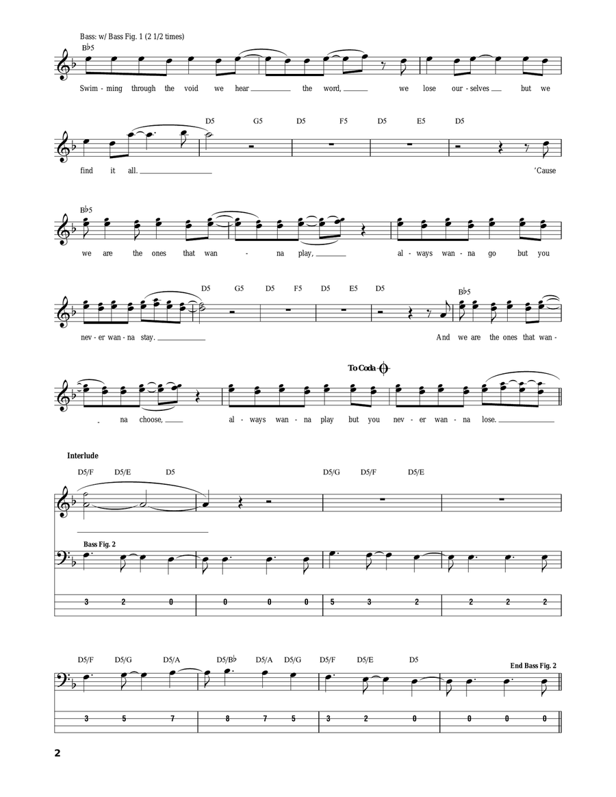 Aerials Acoustic Guitar scores gallery preview page 2