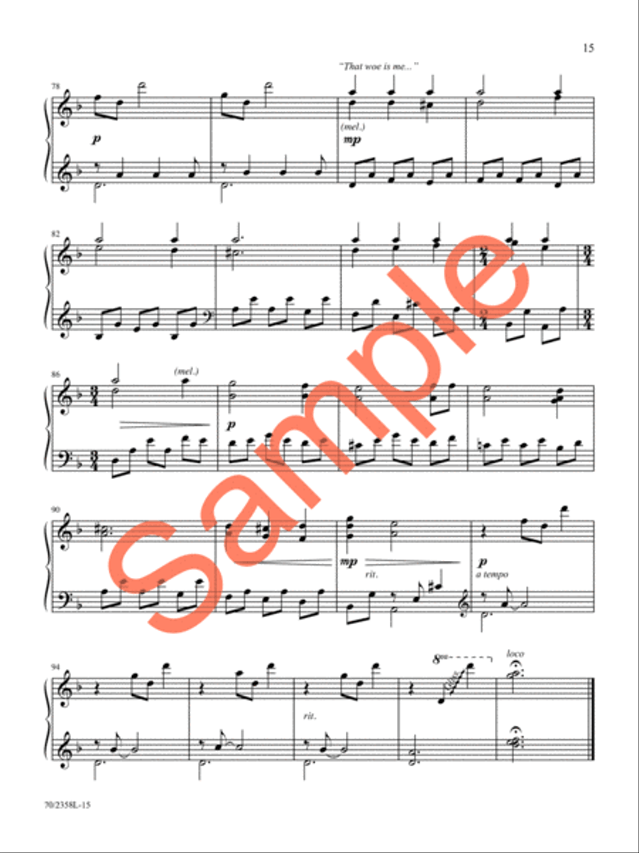 Glory Shone Around Piano Solo scores gallery preview page 14