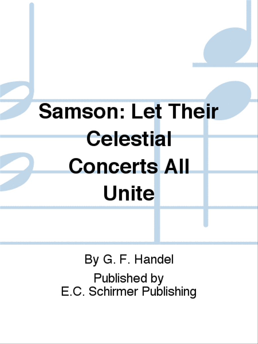 Samson: Let Their Celestial Concerts All Unite 4-Part scores gallery preview page 1