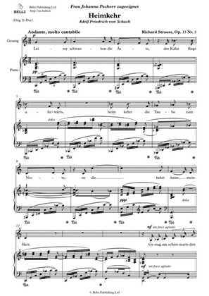 Heimkehr, Op. 15 No. 5 (C Major)