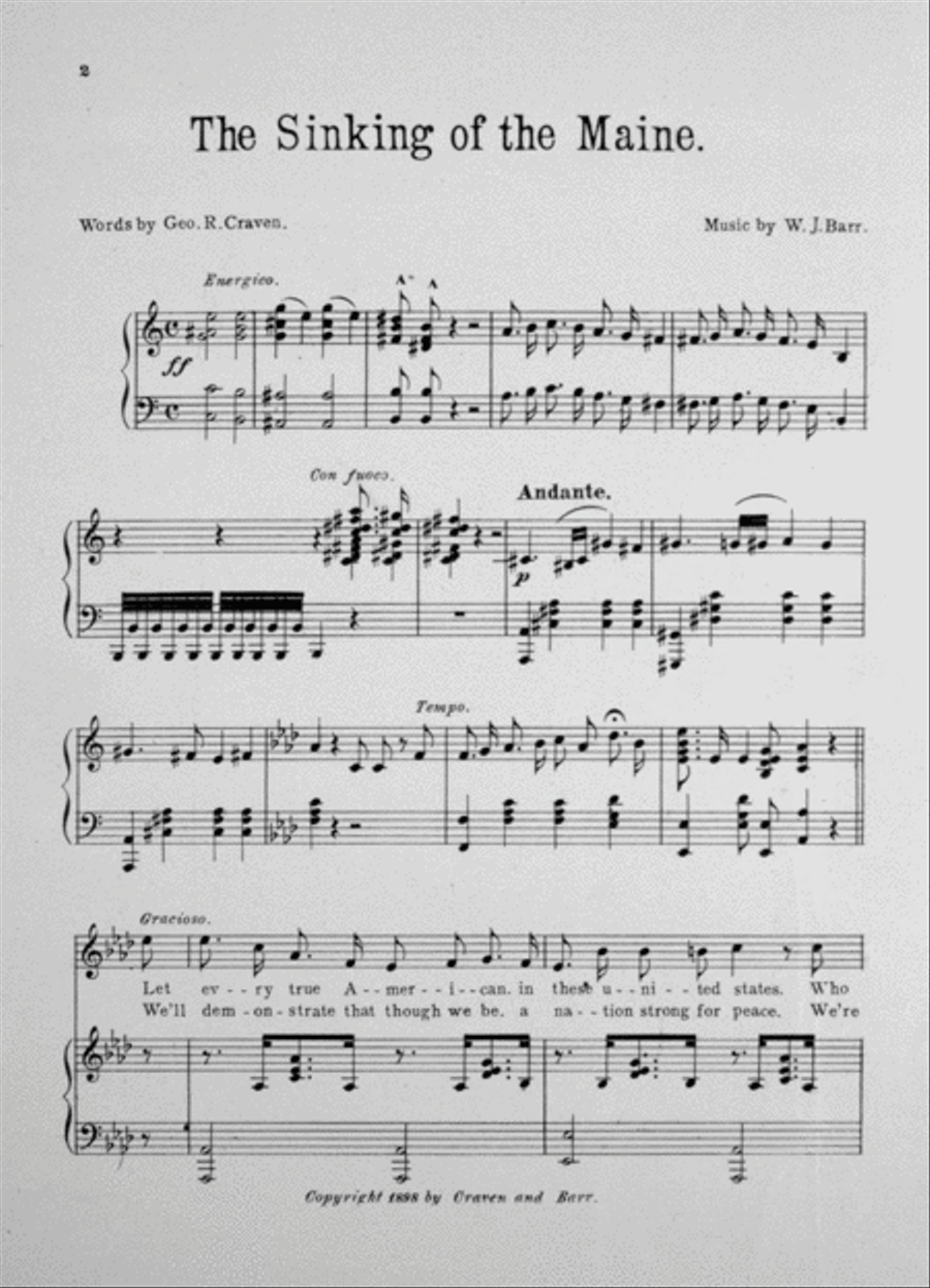 The Sinking of the Maine Voice scores gallery preview page 2