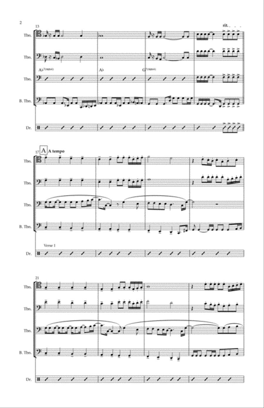 Questions 67 And 68 Trombone Duet scores gallery preview page 2