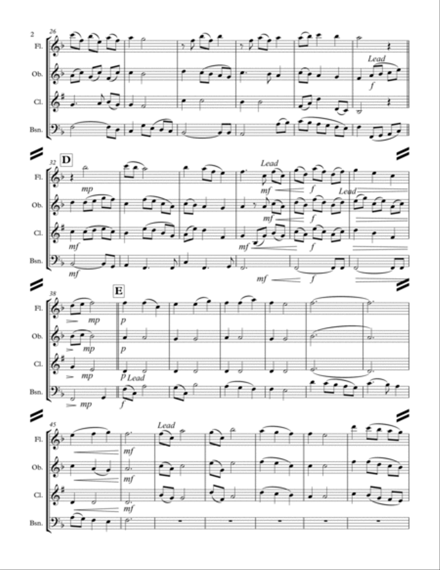 Dona Nobis Pacem (for Woodwind Quartet) Woodwind Quartet scores gallery preview page 3