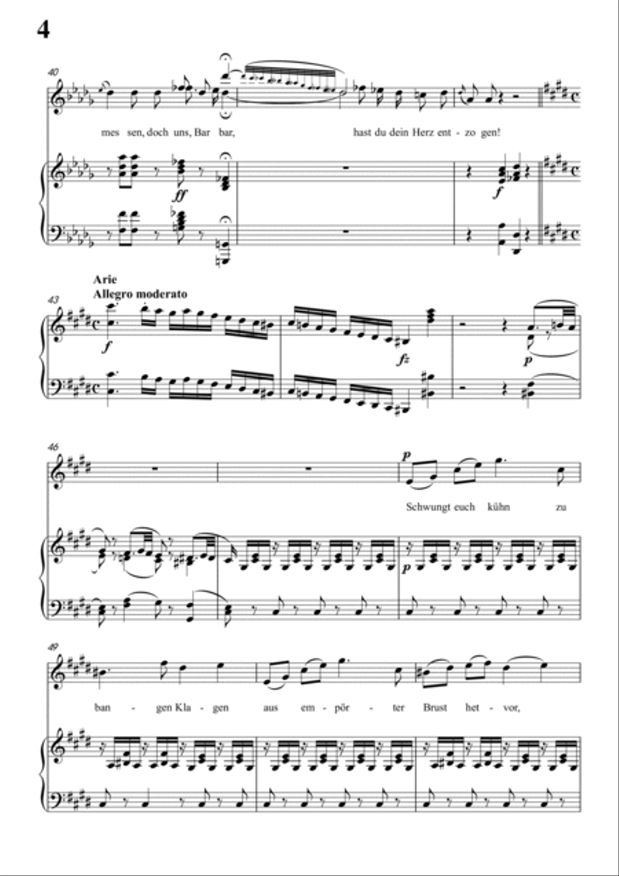 Schubert-Epistel(Herrn Joseph Spaun) in #F minor,D.749,for Vocal and Piano Voice scores gallery preview page 5