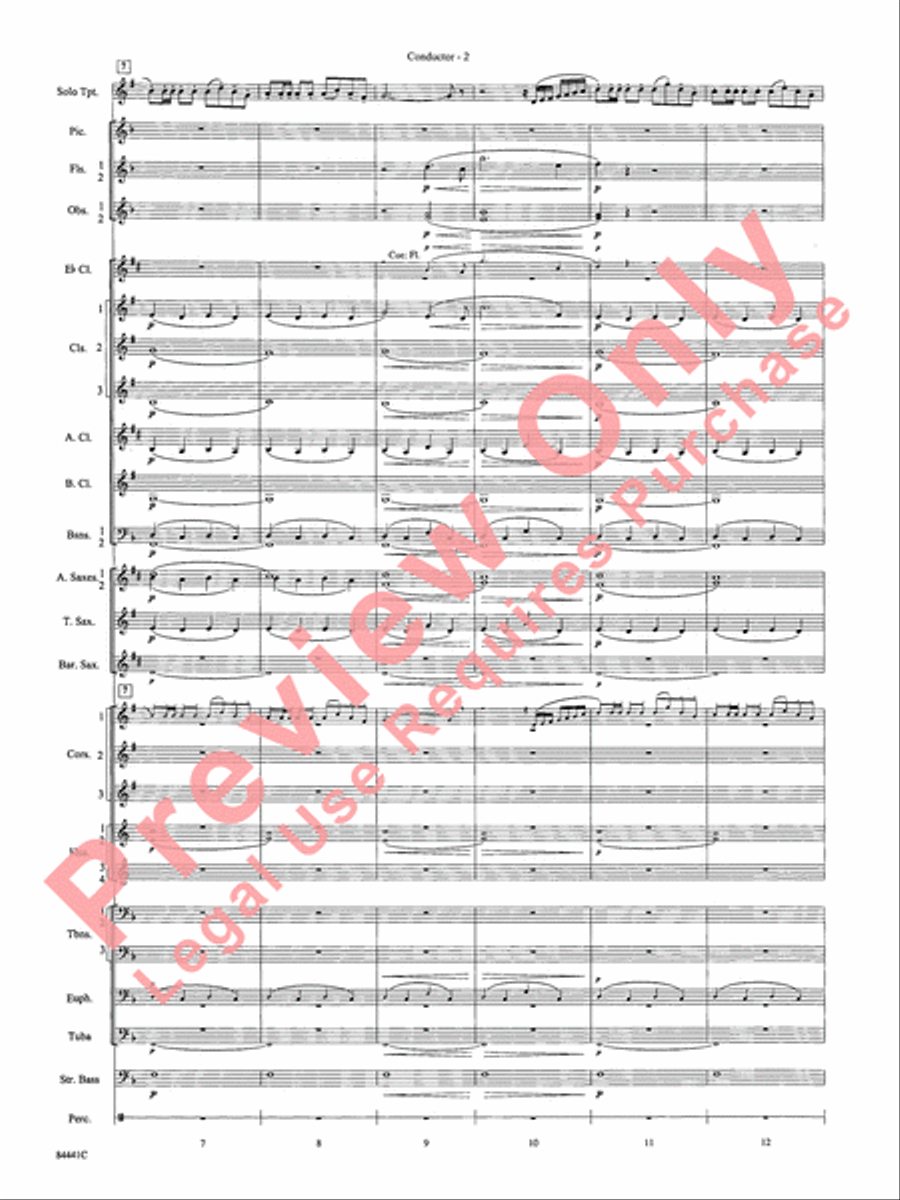 Trumpeter's Lullaby Concert Band scores gallery preview page 5