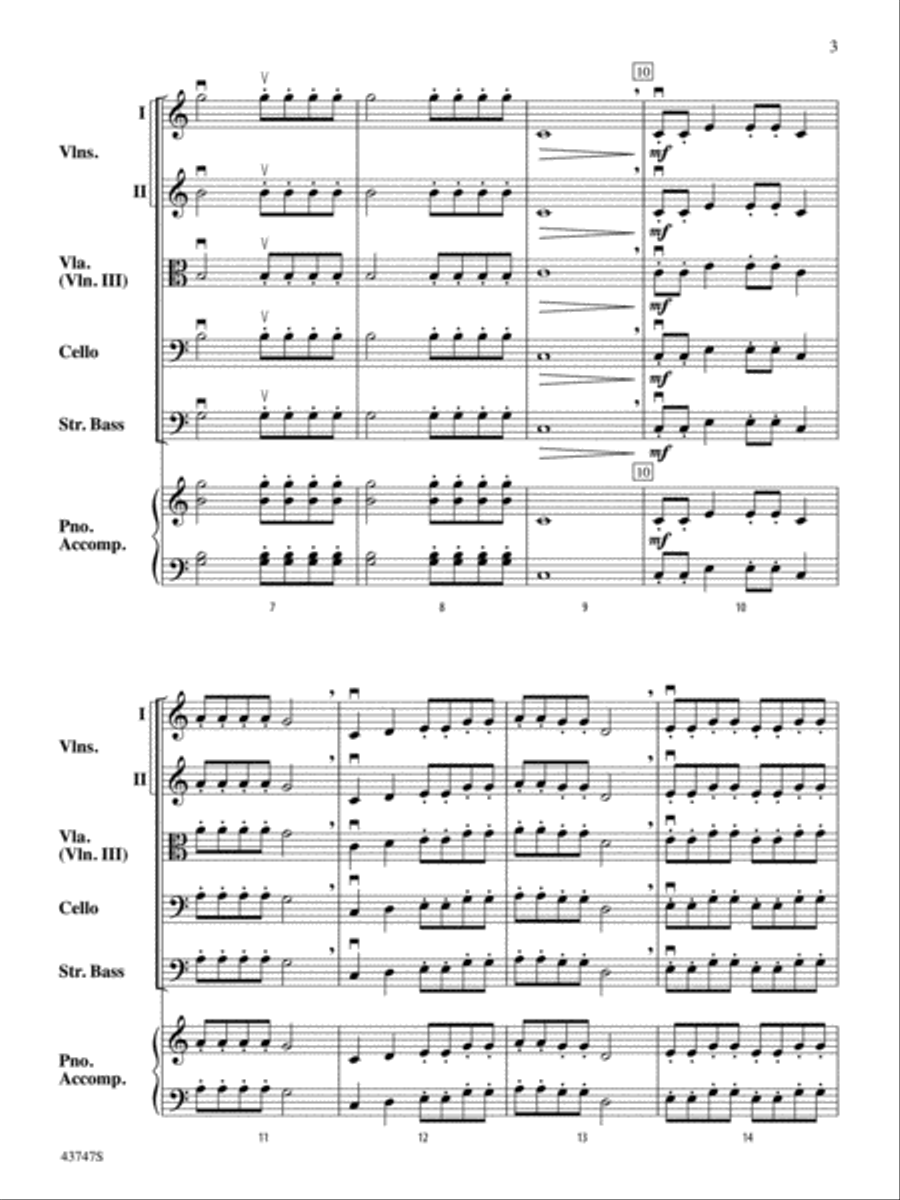 Academié Musicale: Score String Orchestra scores gallery preview page 3