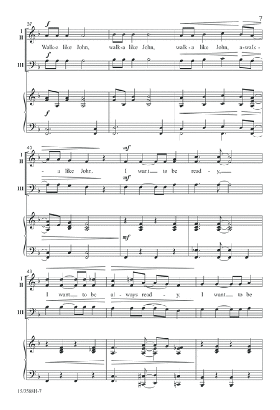 Walk in Jerusalem Just-a Like John 3-Part scores gallery preview page 7