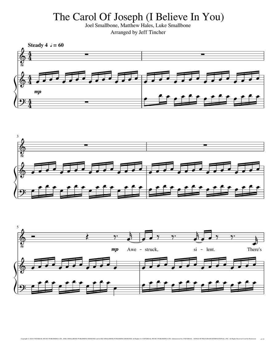 The Carol Of Joseph (i Believe In You) Piano, Vocal scores gallery preview page 2