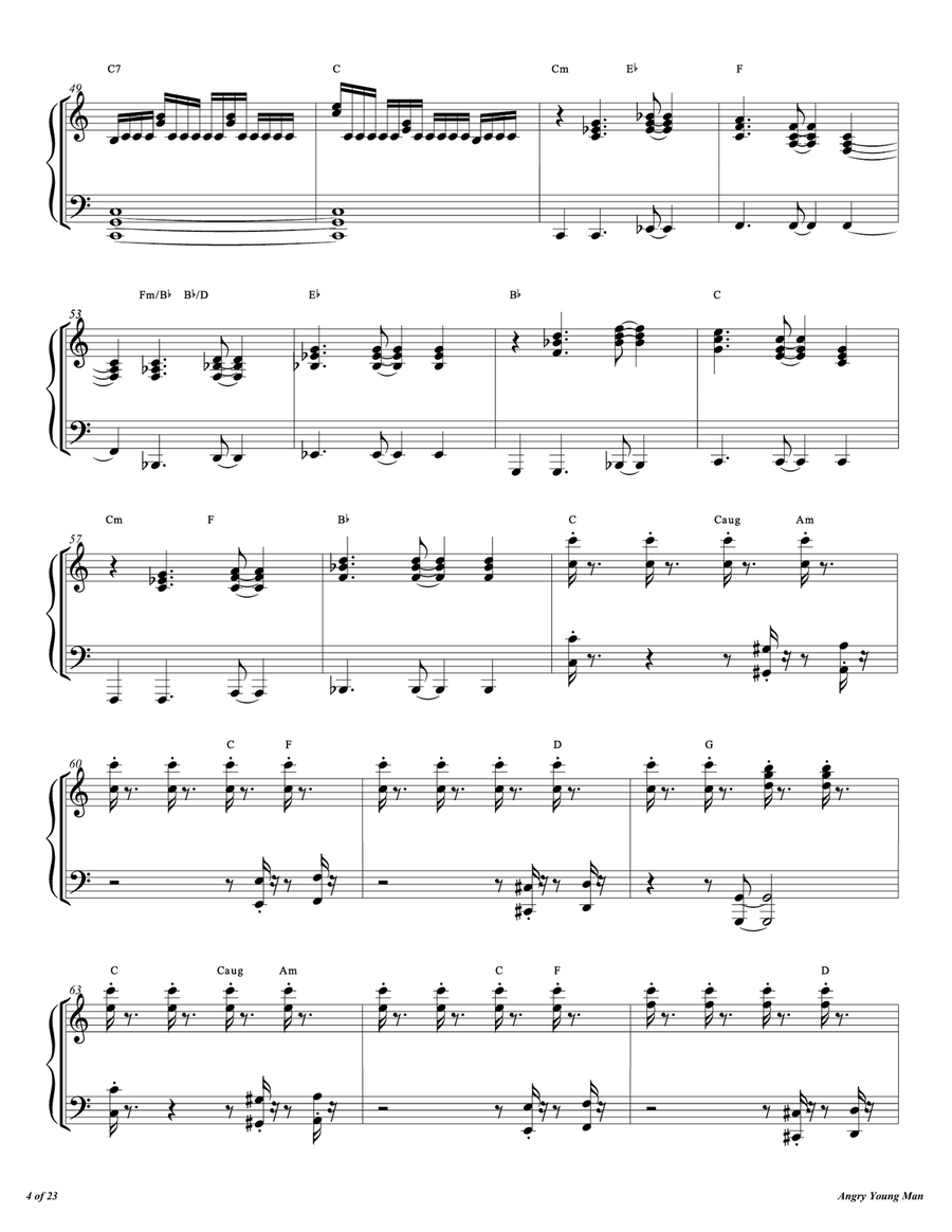 Angry Young Man Voice scores gallery preview page 5