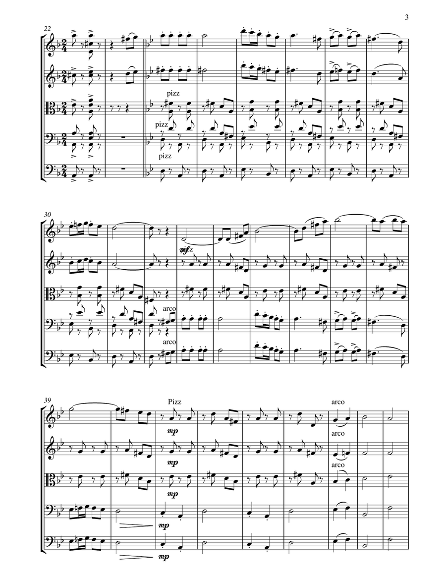 España cañí (Espana Cani) - Arranged for string Orchestra String Orchestra scores gallery preview page 3